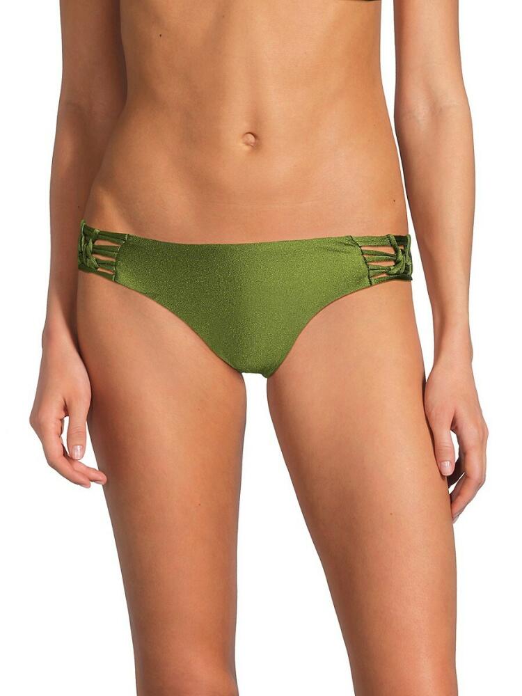 Becca Women's Side Knot Bikini Bottom - Agave Cover