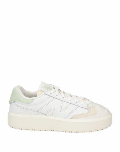 New Balance Woman Sneakers White Leather, Textile fibers Cover