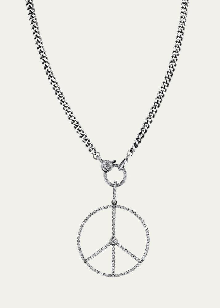 Sheryl Lowe Long Peace Sign Pendant Necklace Cover