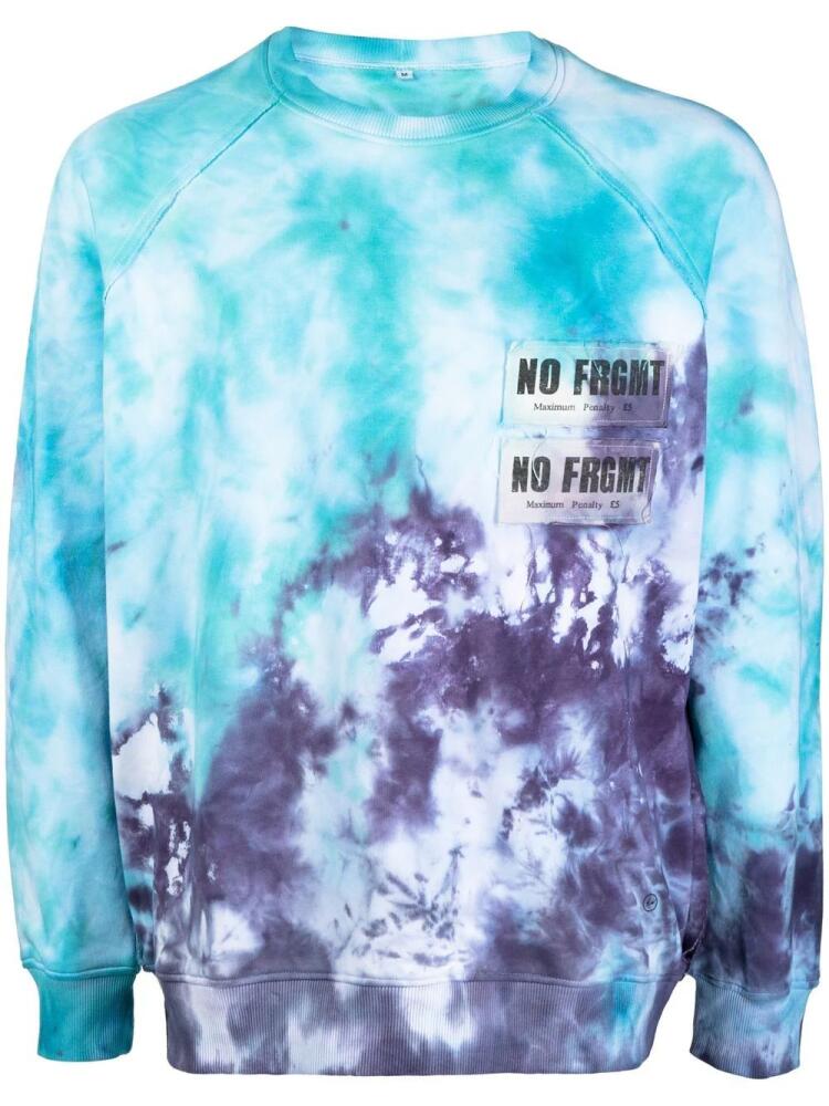 Stain Shade x Hiroshi Fujiwara tie-dye print sweatshirt - Blue Cover