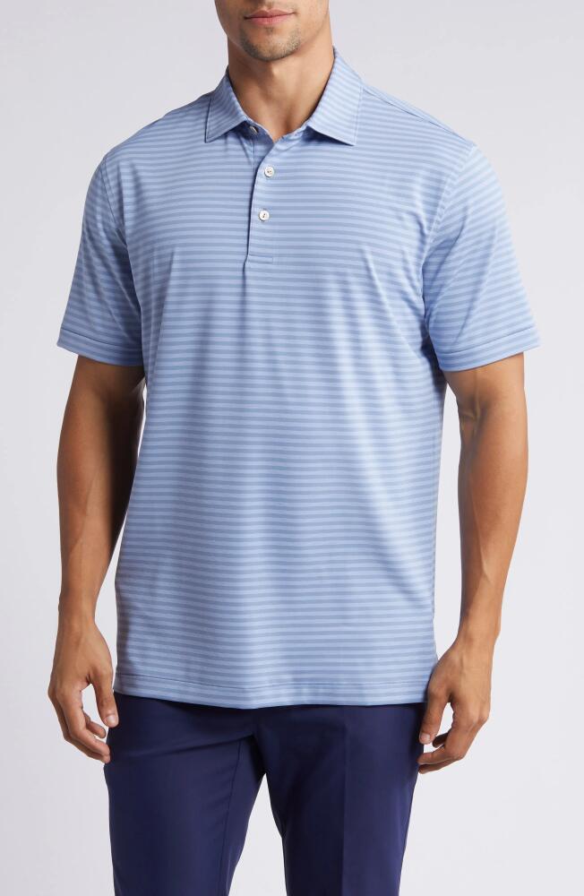 Peter Millar Baltic Stripe Performance Golf Polo in Infinity Cover