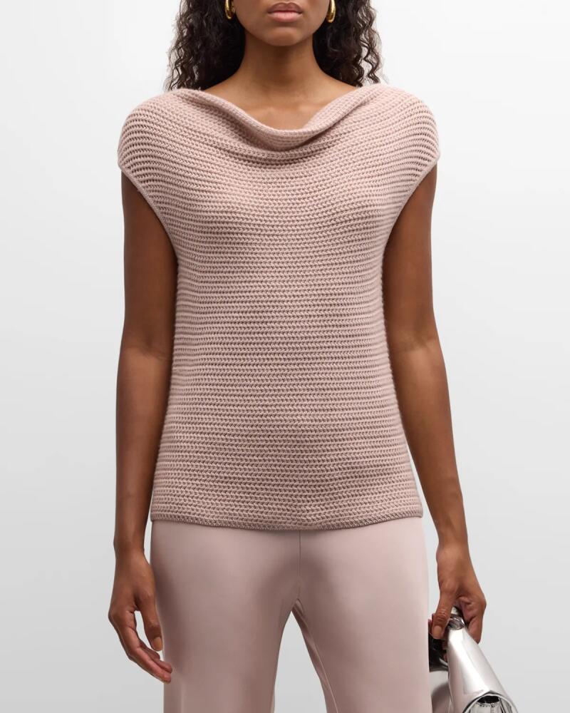 TSE Cashmere Texture Cashmere-Blend Top Cover