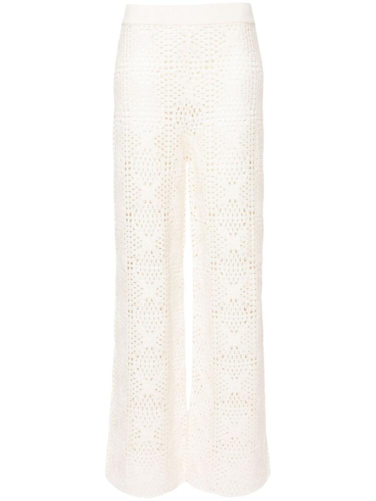 AllSaints Milly crochet straight trousers - Neutrals Cover