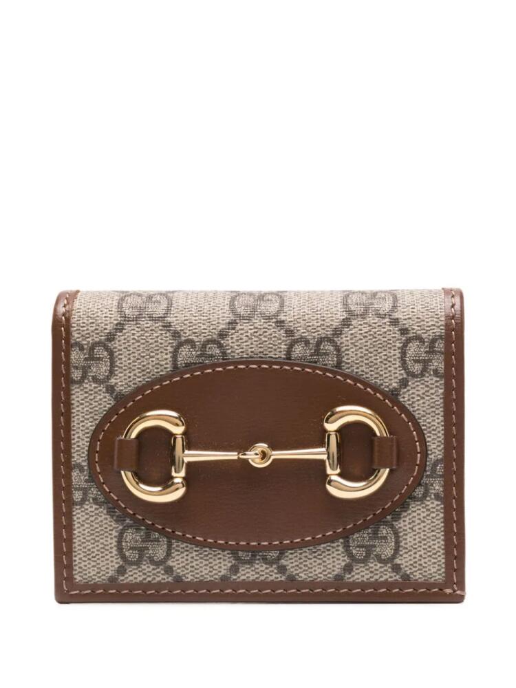 Gucci Horsebit 1955 card case wallet - Neutrals Cover