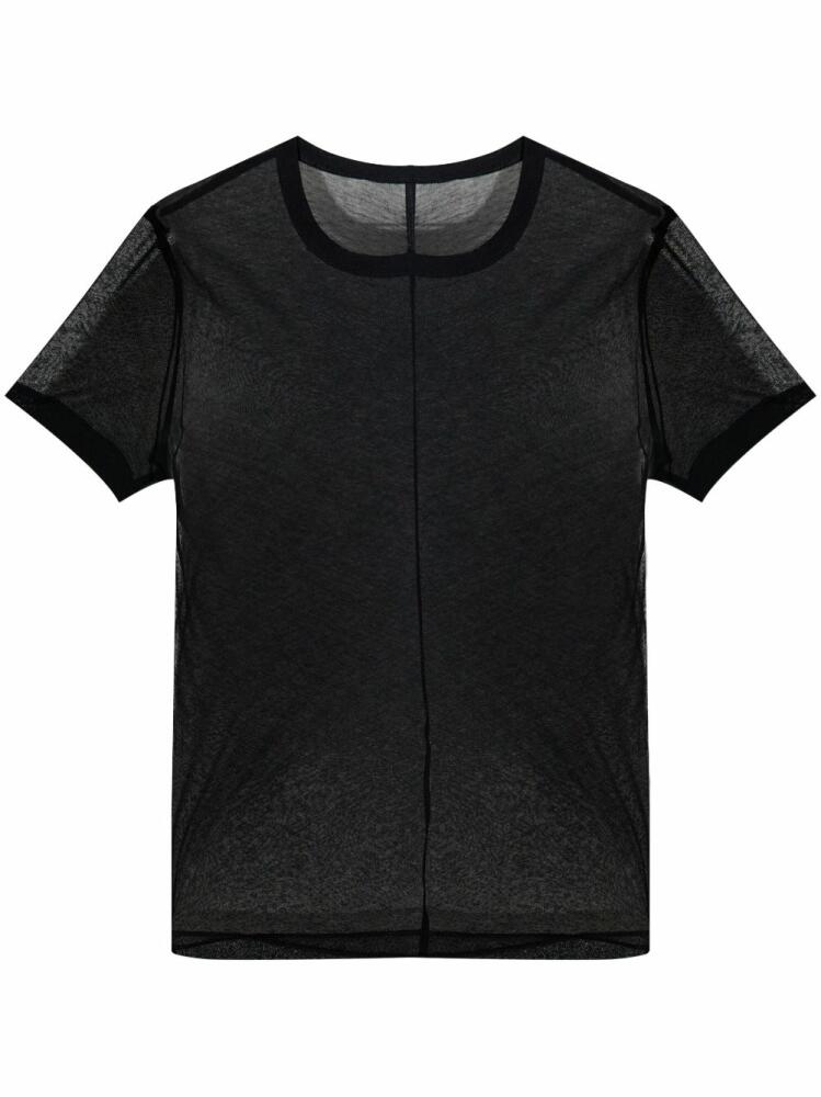 Helmut Lang crew-neck sheer T-shirt - Black Cover