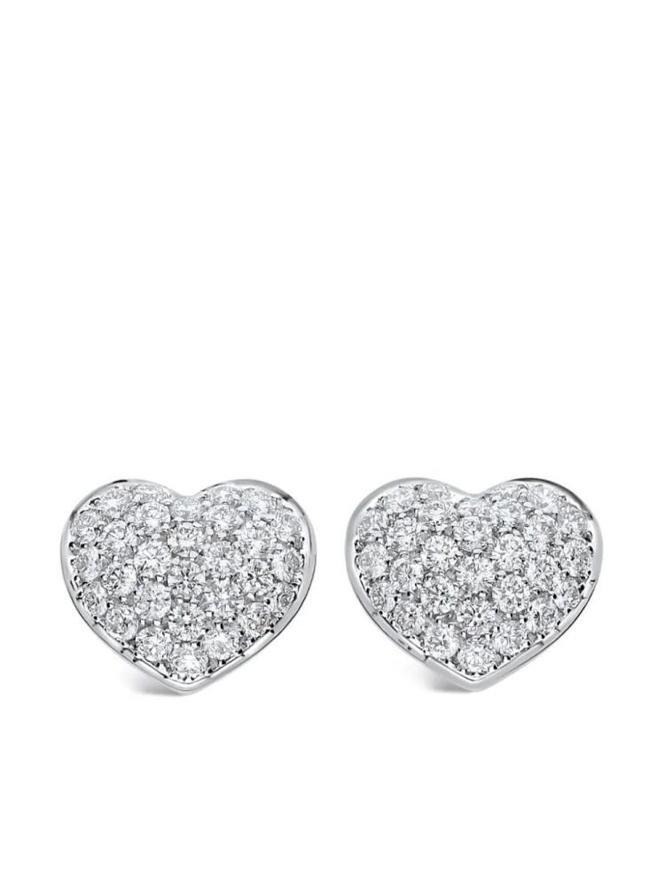 LEO PIZZO 18kt white gold Amore diamond stud earrings - Silver Cover