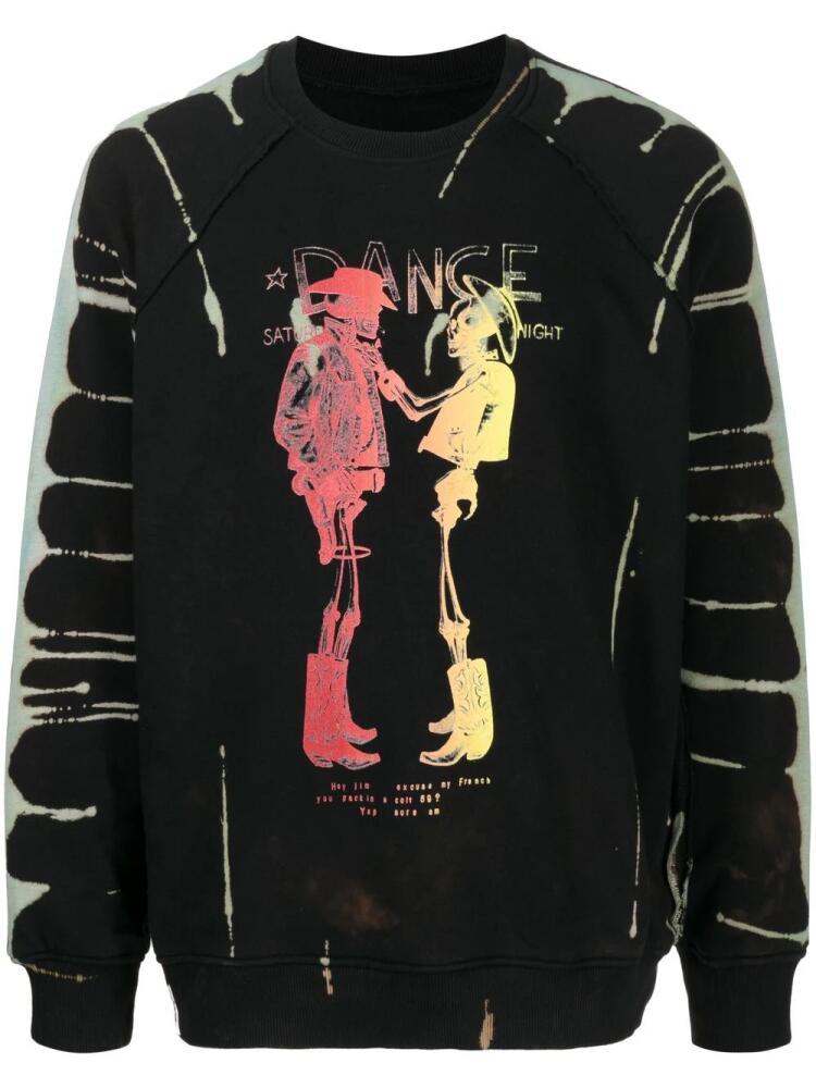 Stain Shade x Hiroshi Fujiwara skeleton-print sweatshirt - Black Cover