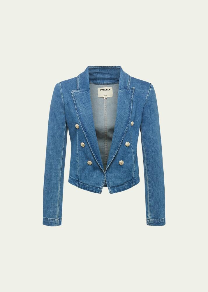 L'Agence Wayne Cropped Double-Breasted Jacket Cover