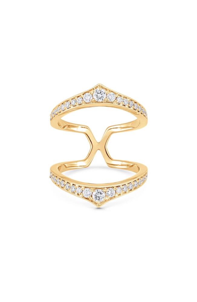 Sara Weinstock Lucia Negative Space Diamond Ring in Yellow Gold Cover