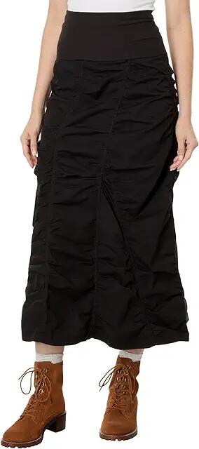 XCVI Gored Peasant Skirt (Black) Women's Skirt Cover