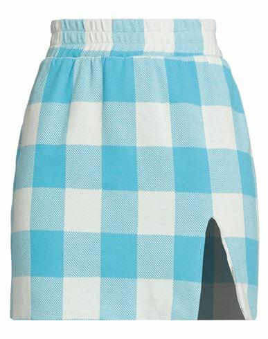 Haveone Woman Mini skirt Azure Polyester, Cotton, Elastane Cover