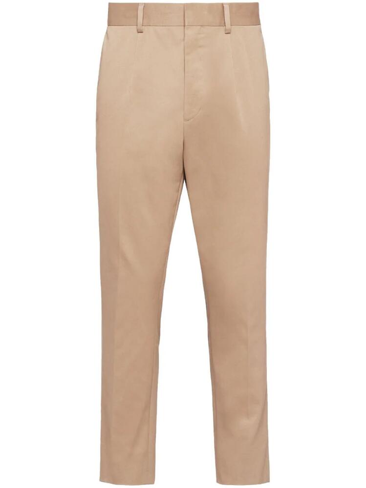 Prada cotton gabardine trousers - Brown Cover