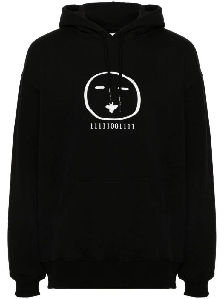 Société Anonyme Face logo-print hoodie - Black Cover