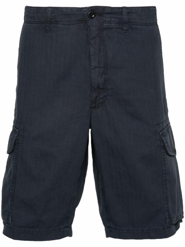 Incotex herringbone cargo shorts - Blue Cover