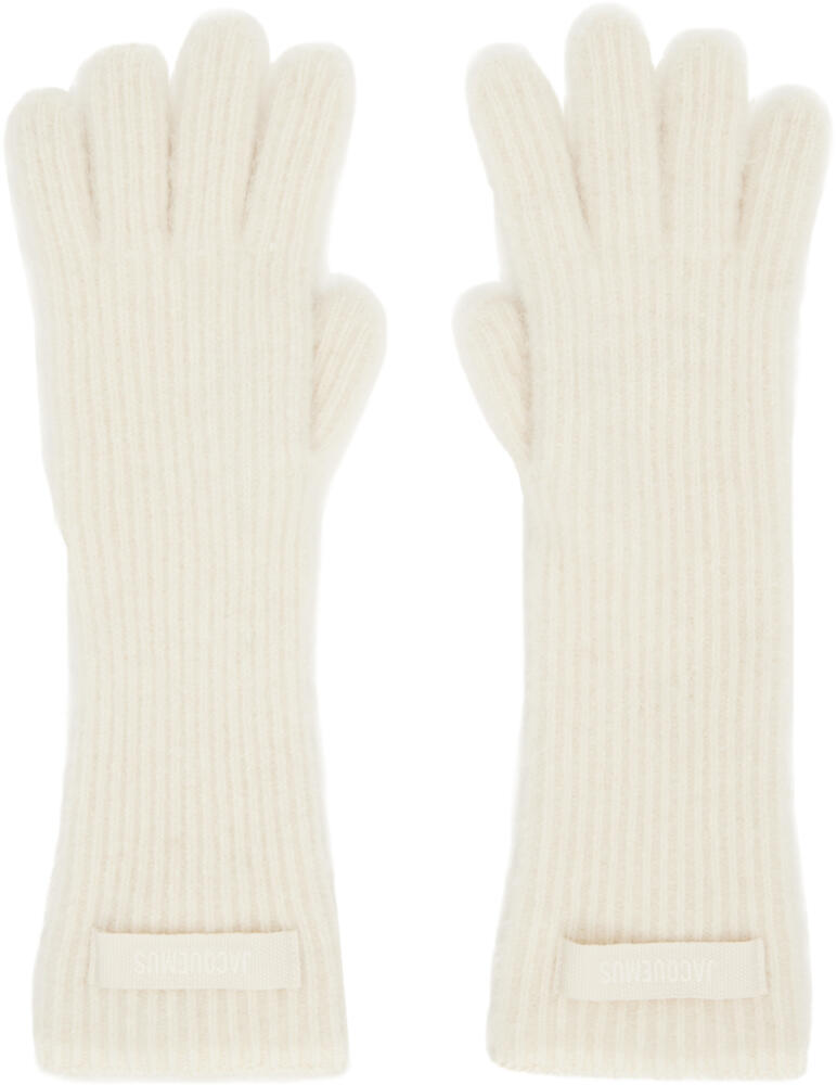 JACQUEMUS Off-White 'Les gants Gros Grain' Gloves Cover