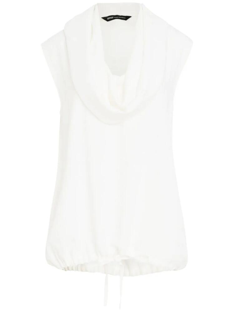 Uma | Raquel Davidowicz shawl-collar sleeveless top - White Cover