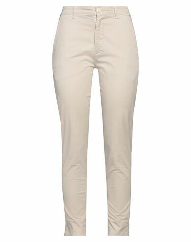 (+) People Woman Pants Ivory Cotton, Elastane Cover