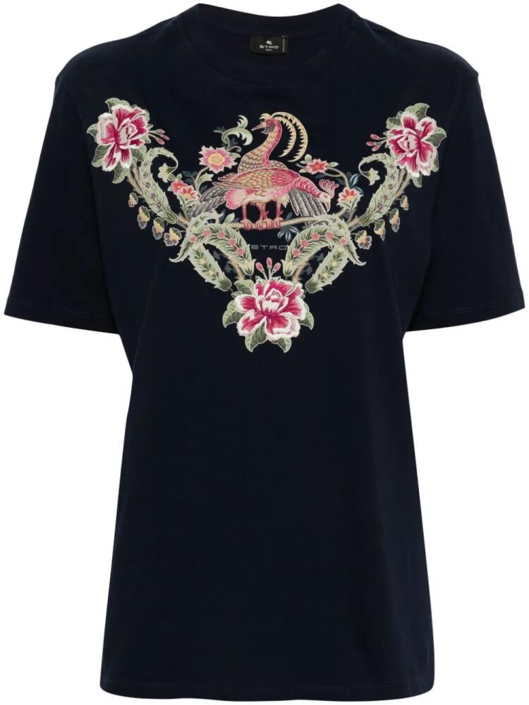 ETRO graphic-print T-shirt - Blue Cover