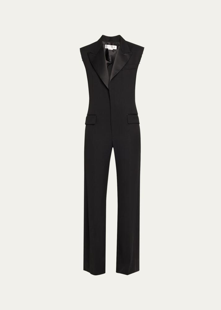 Victoria Beckham Tuxedo Straight-Leg Jumpsuit Cover