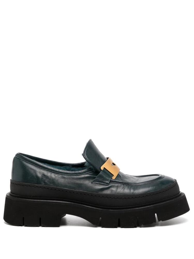 Madison.Maison lug-sole 40mm loafers - Green Cover