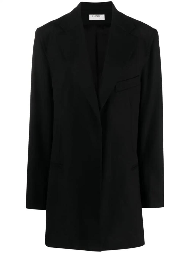 Gauchère notched-lapels single-breasted coat - Black Cover