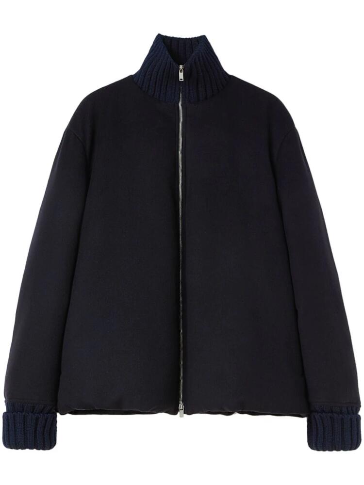 Jil Sander zip-up wool bomber jacket - Blue Cover