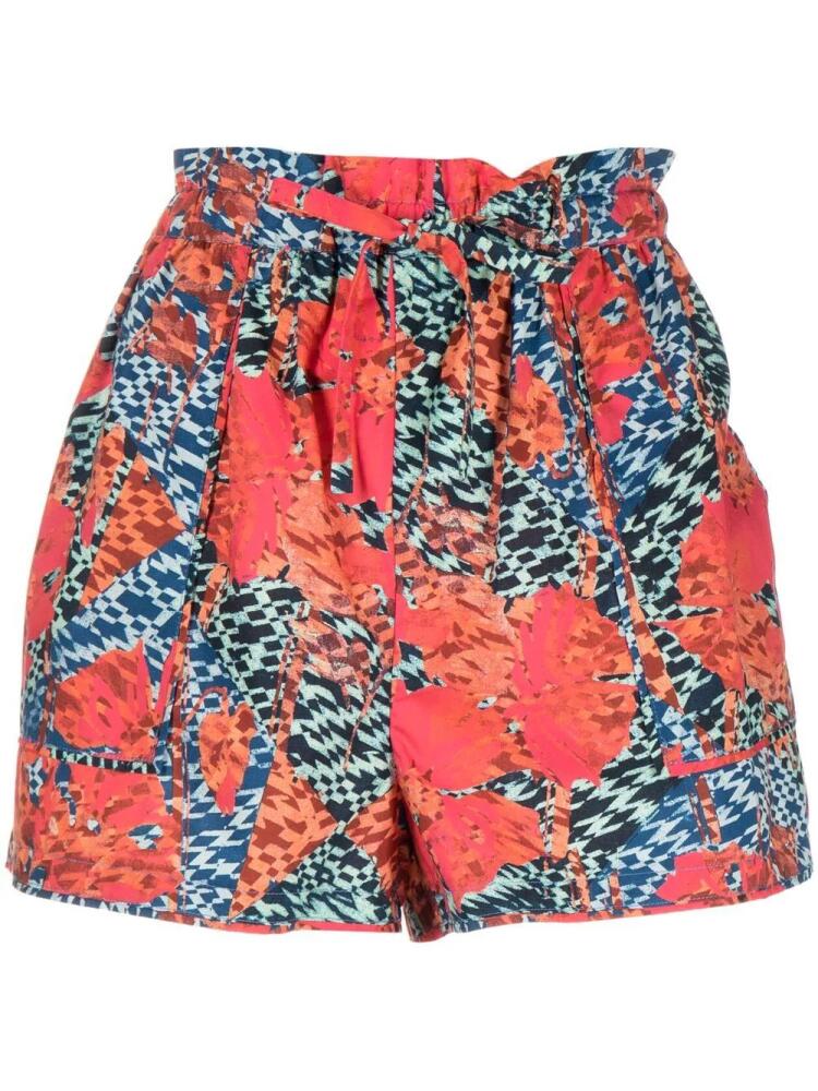 Ulla Johnson Edlyn high-waist mini shorts - Red Cover