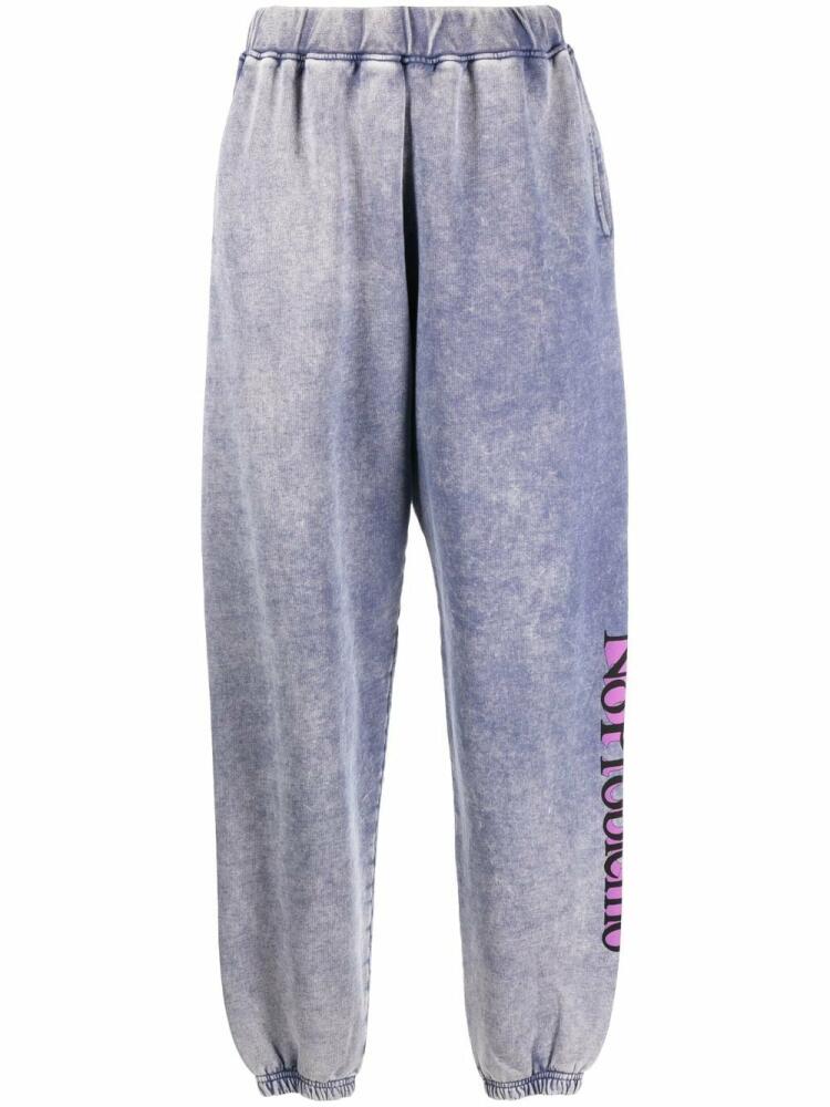 Aries No Problemo print track pants - Purple Cover