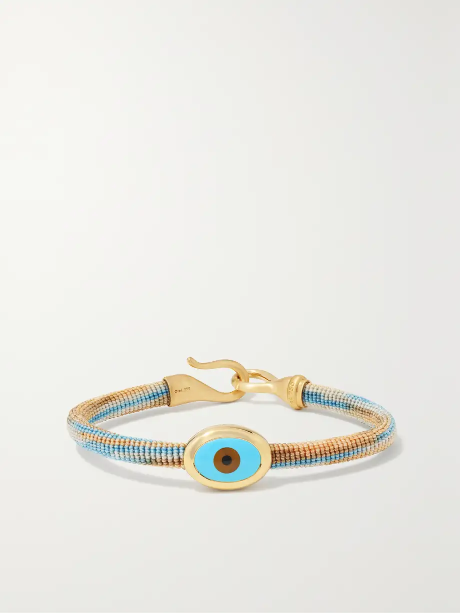 OLE LYNGGAARD COPENHAGEN - Life 18-karat Gold, Rope, Turquoise And Enamel Bracelet - L Cover