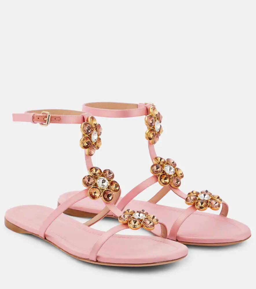 Giambattista Valli Jaipur embellished satin sandals Cover