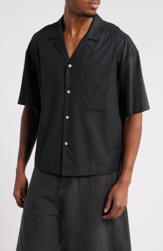 Elwood Boxy Camp Shirt in Coal Cover