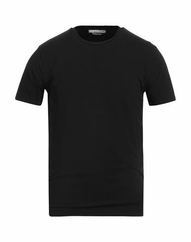 Grey Daniele Alessandrini Man T-shirt Black Cotton, Elastane Cover