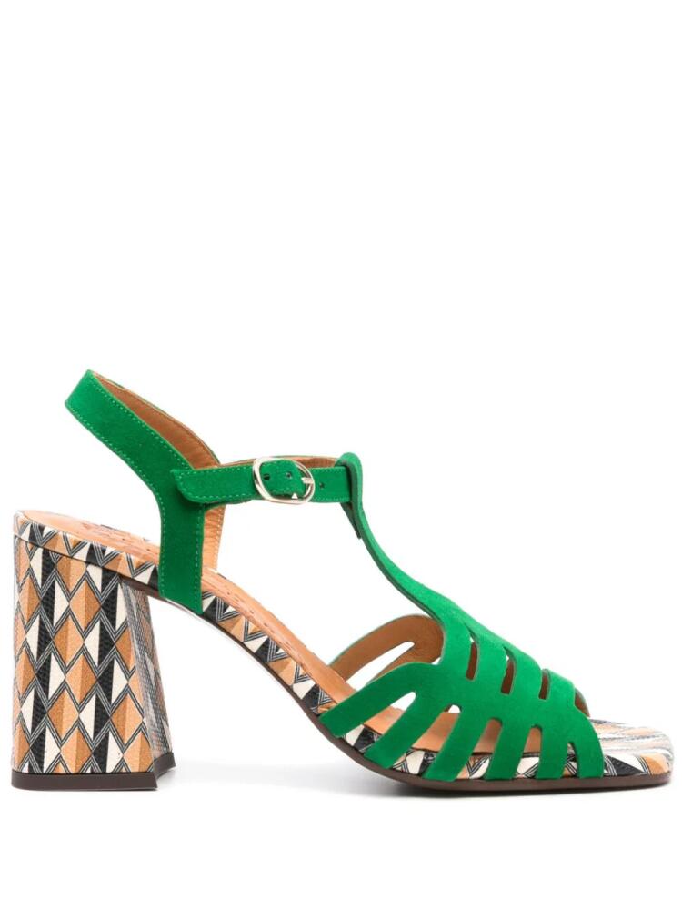 Chie Mihara Pesca geometric-print sandals - Green Cover