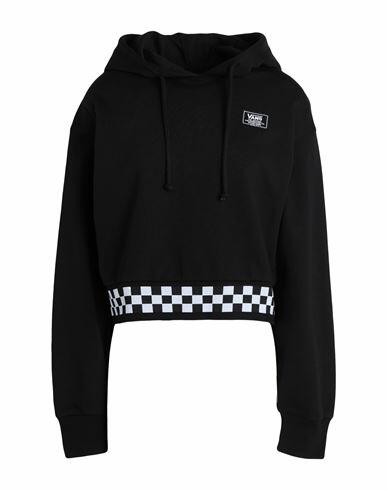 Vans Boom Boom Check Hoodie Woman Sweatshirt Black Cotton Cover