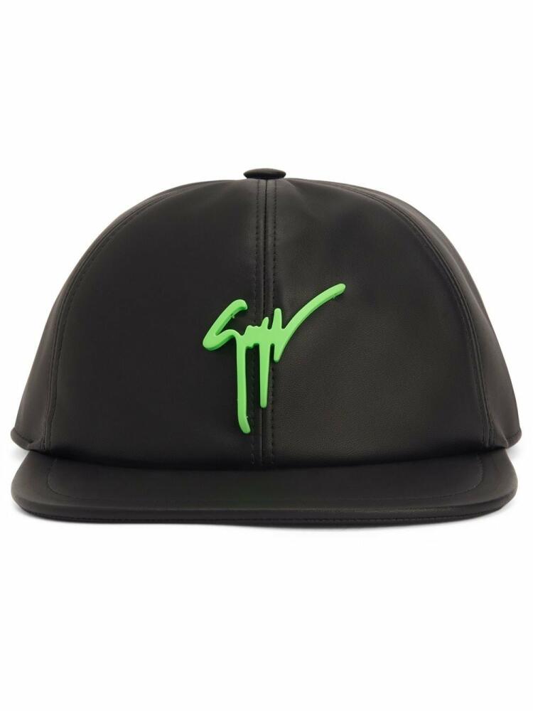 Giuseppe Zanotti Cohen leather baseball cap - Black Cover