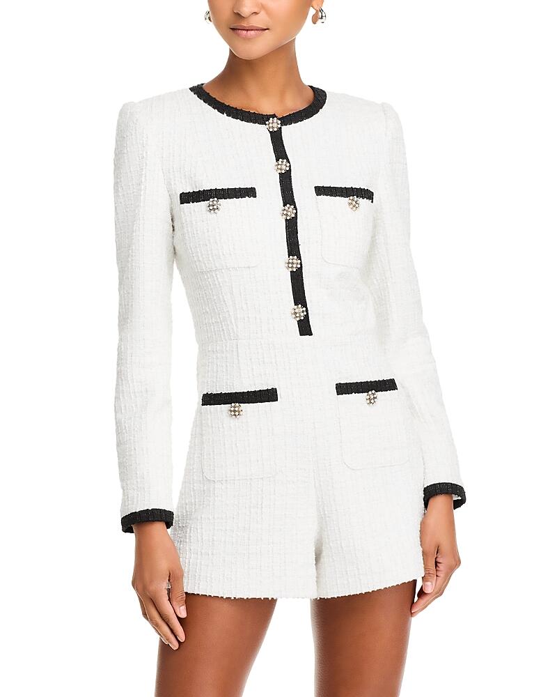 Alice and Olivia Shiloh Textured Romper Cover