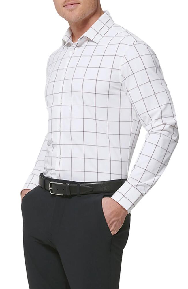 Mizzen+Main Leeward Tattersall Stretch Performance Button-Up Shirt in Nightshade Windowpane Cover