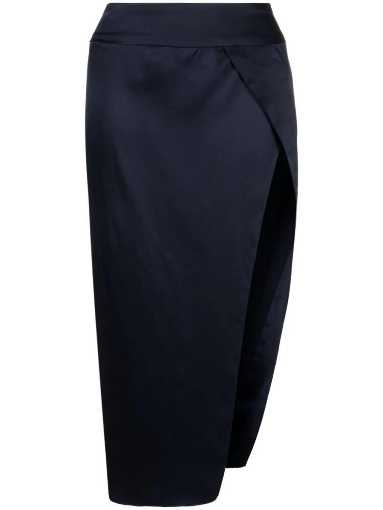 Michelle Mason silk wrap skirt - Blue Cover