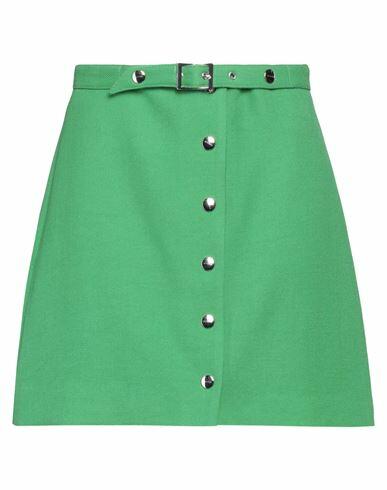 Etro Woman Mini skirt Green Virgin Wool Cover