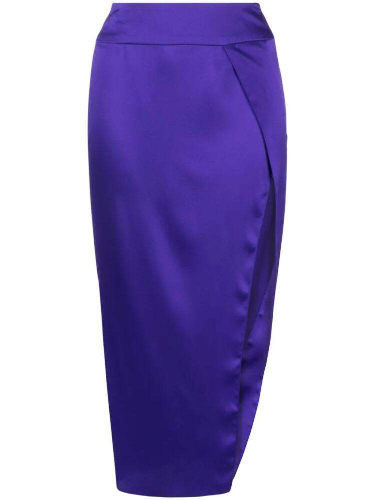 Michelle Mason silk wrap skirt - Purple Cover