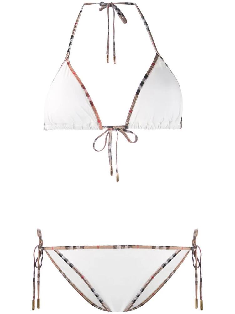 Burberry Vintage Check-trim bikini - White Cover