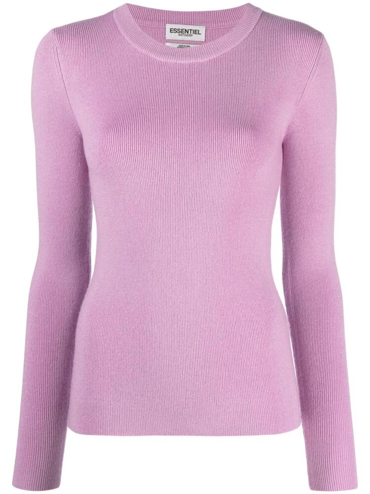 Essentiel Antwerp Deseo round-neck ribbed jumper - Purple Cover