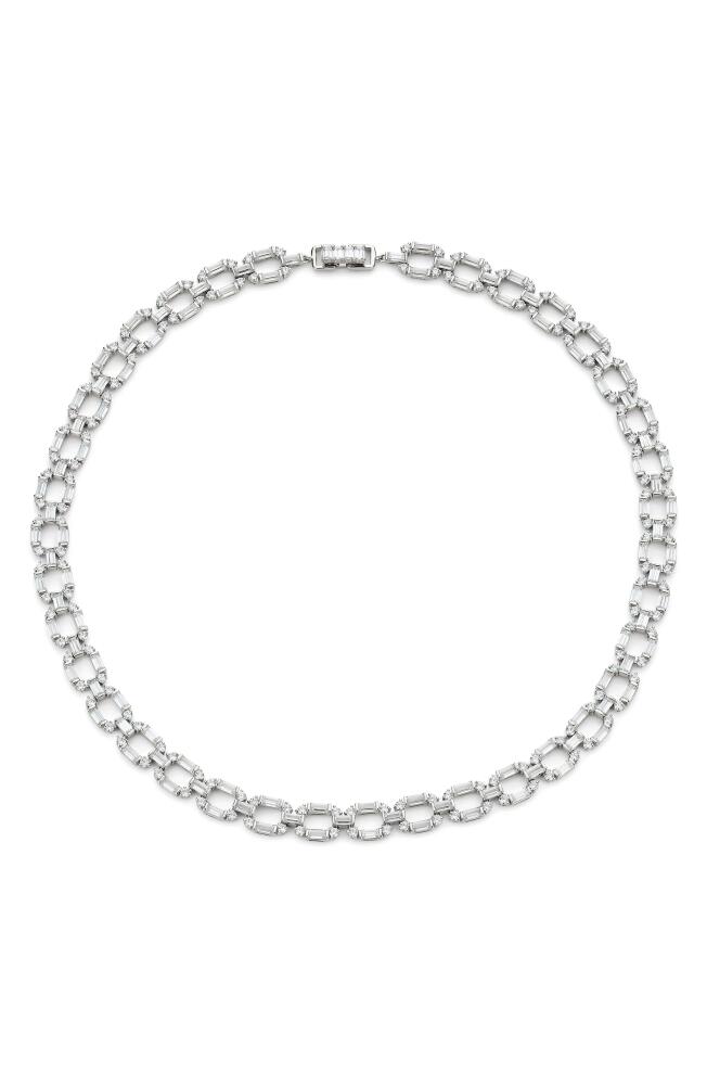 Nadri Gwen Cubic Zirconia Collar Necklace in Rhodium Cover