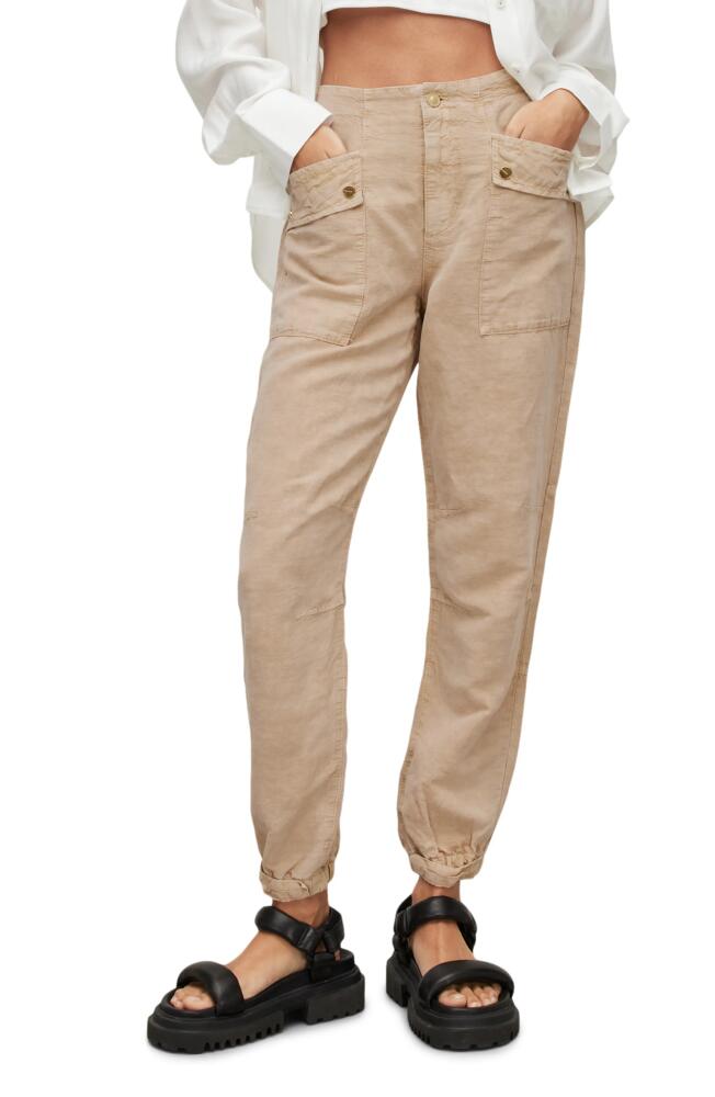 AllSaints Val Cargo Joggers in Sand Brown Cover