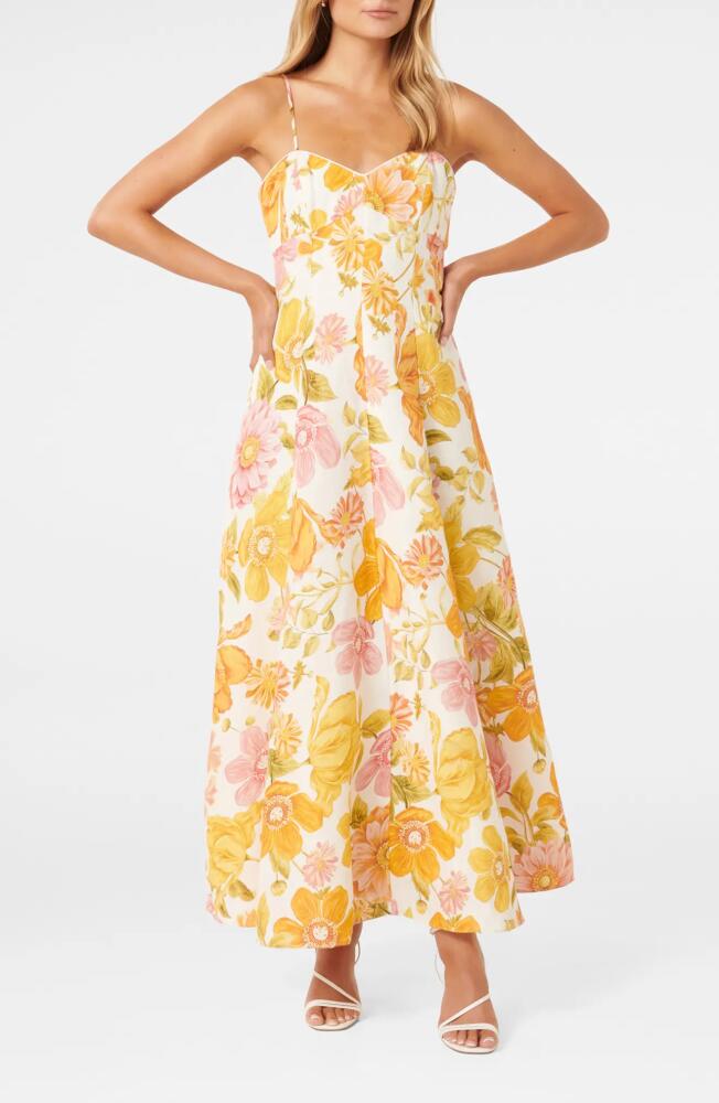 Ever New Vayda Floral Linen Blend A-Line Dress in Joni Botanical Cover