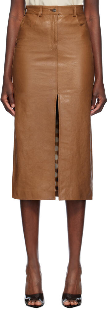 16Arlington Tan Ille Midi Skirt Cover