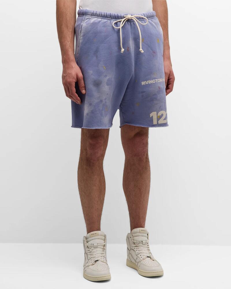 RIVINGTON roi Rebis Men's Paint-Splatter Gym Bag Shorts Cover