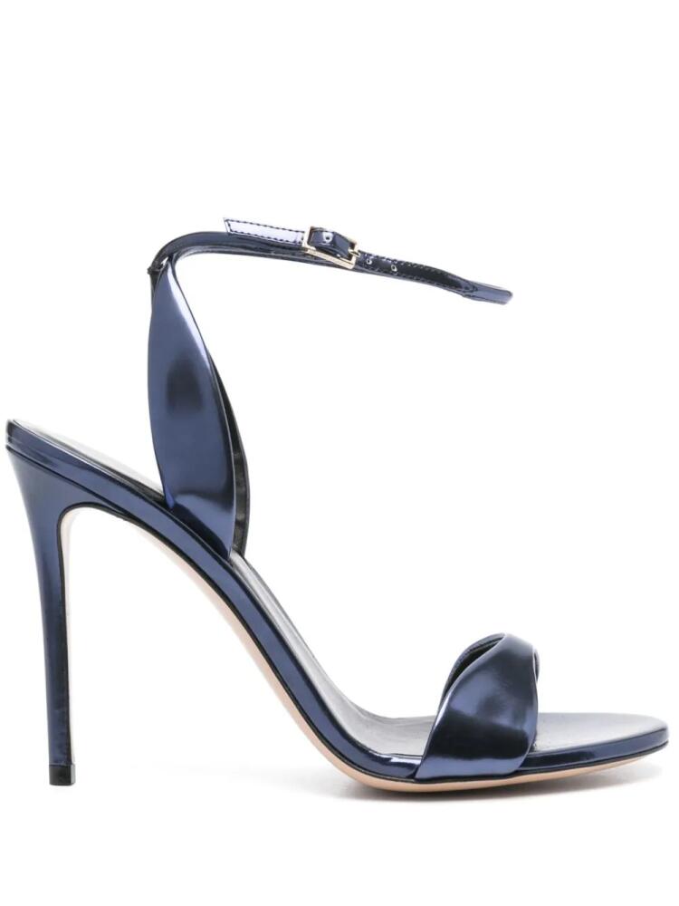 Giorgio Armani 105mm metallic sandals - Blue Cover