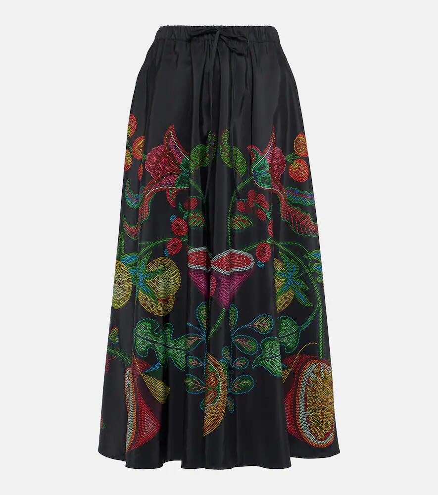 La DoubleJ Floral faille midi skirt Cover