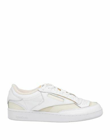 Maison Margiela X Reebok Man Sneakers White Soft Leather, Textile fibers Cover